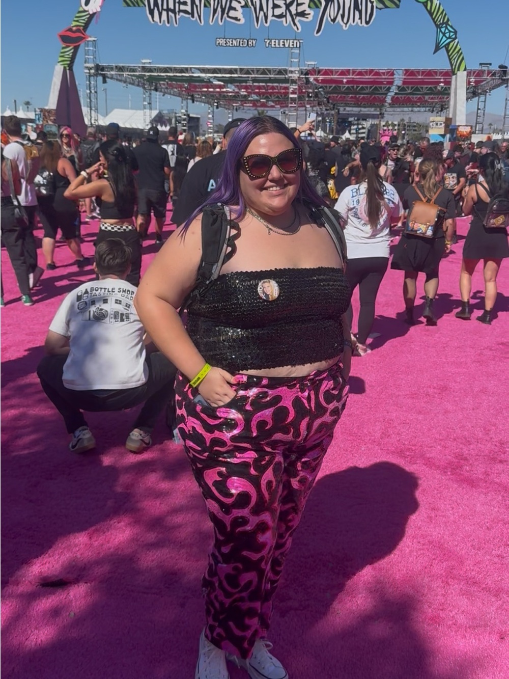 Pink & Black Swirl Flame Pants